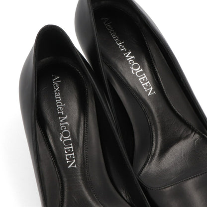 ALEXANDERMCQUEEN パンプス ブラック メタルトゥキャップ シルバー 757496