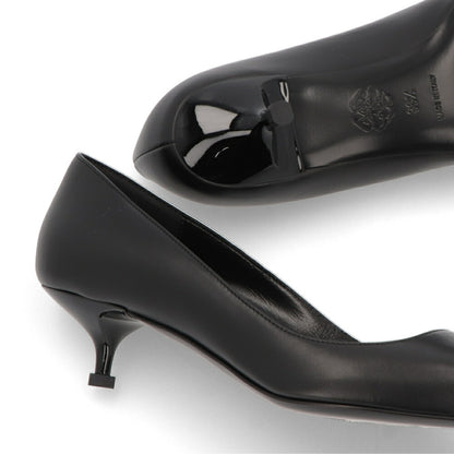 ALEXANDERMCQUEEN パンプス ブラック メタルトゥキャップ シルバー 757496