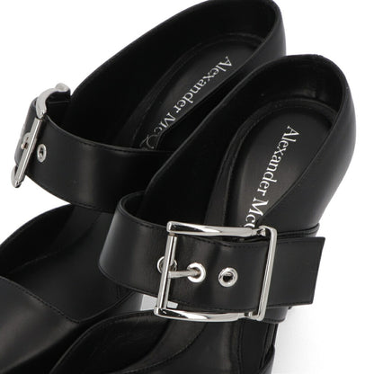 ALEXANDERMCQUEEN パンプス ブラック メタルトゥキャップ シルバー 757513