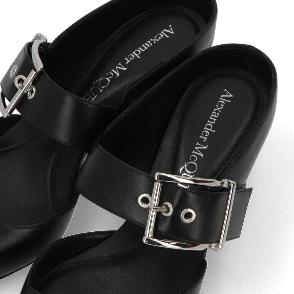 ALEXANDERMCQUEEN パンプス ブラック メタルトゥキャップ シルバー 757514