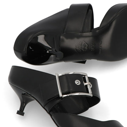 ALEXANDERMCQUEEN パンプス ブラック メタルトゥキャップ シルバー 757514