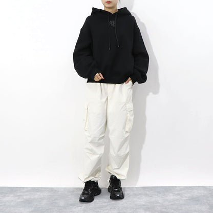 Alexander Wang フーディ パーカー ブラック ロゴ 裏起毛