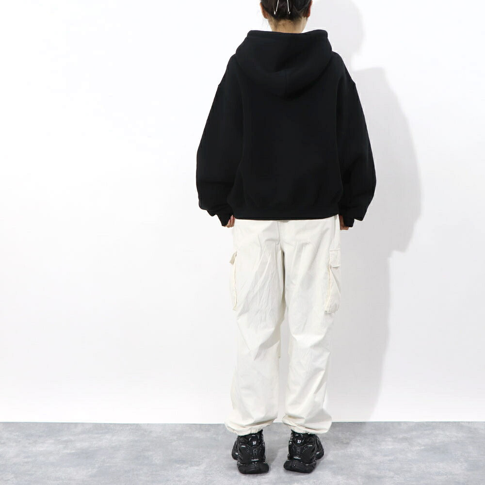 Alexander Wang フーディ パーカー ブラック ロゴ 裏起毛