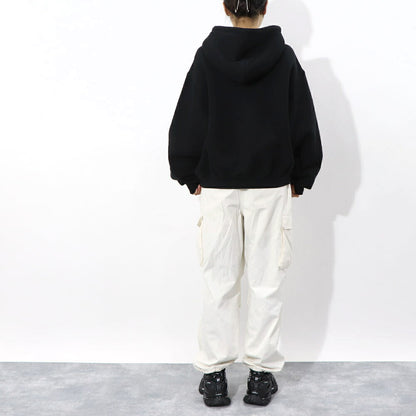 Alexander Wang フーディ パーカー ブラック ロゴ 裏起毛