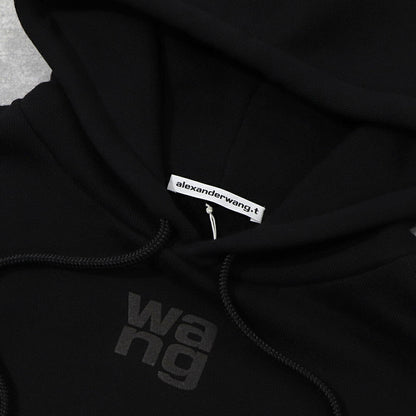 Alexander Wang フーディ パーカー ブラック ロゴ 裏起毛