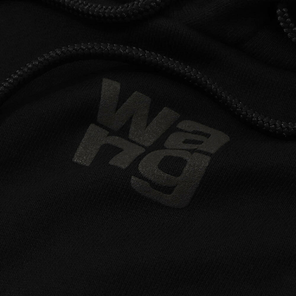Alexander Wang フーディ パーカー ブラック ロゴ 裏起毛