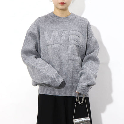 Alexander Wang ロゴ ニット グレー オーバーサイズ