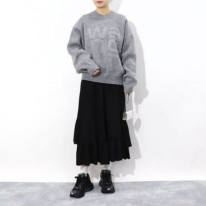 Alexander Wang ロゴ ニット グレー オーバーサイズ