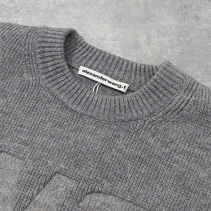 Alexander Wang ロゴ ニット グレー オーバーサイズ