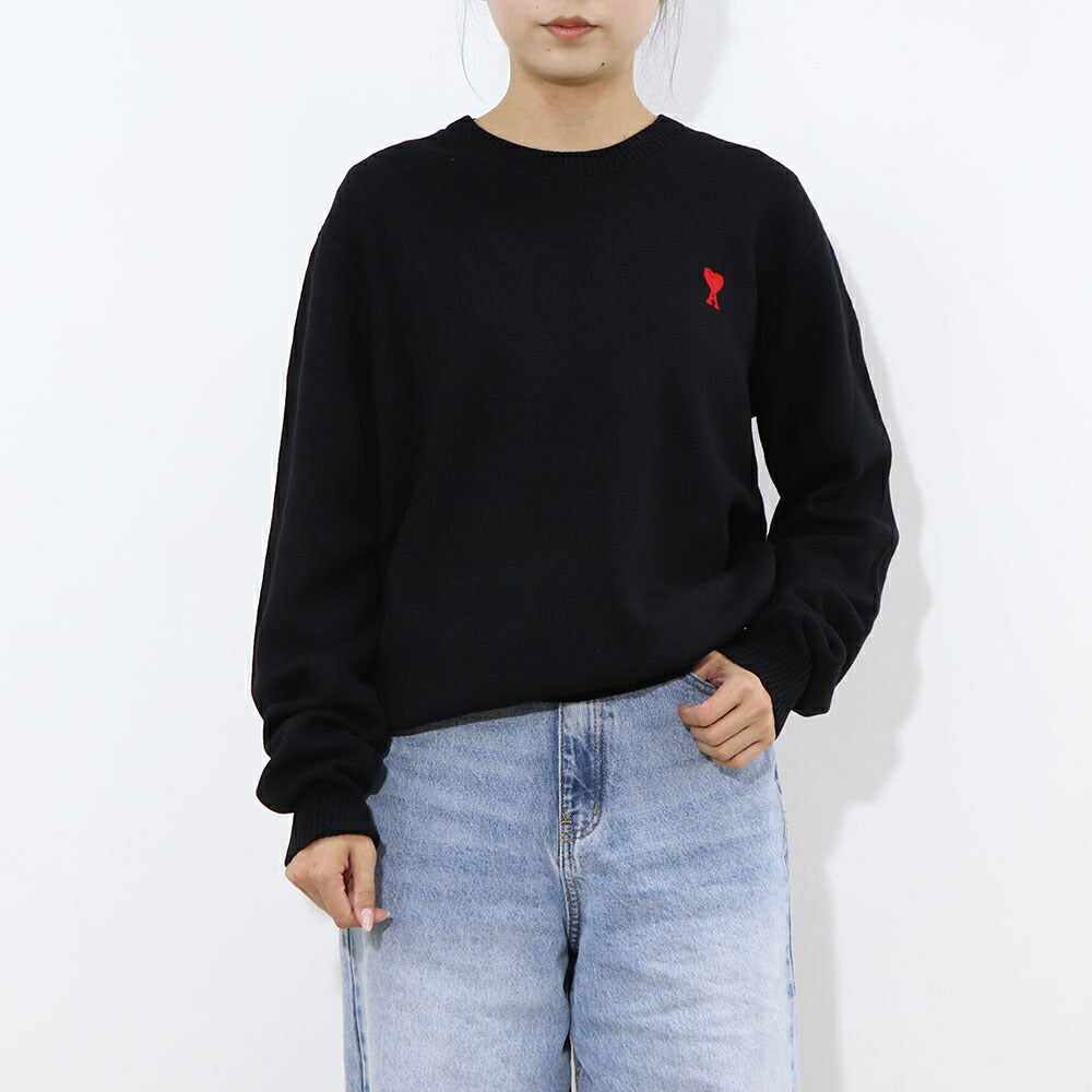 AMI PARIS ニット ブラック セーター BFHKS001.001