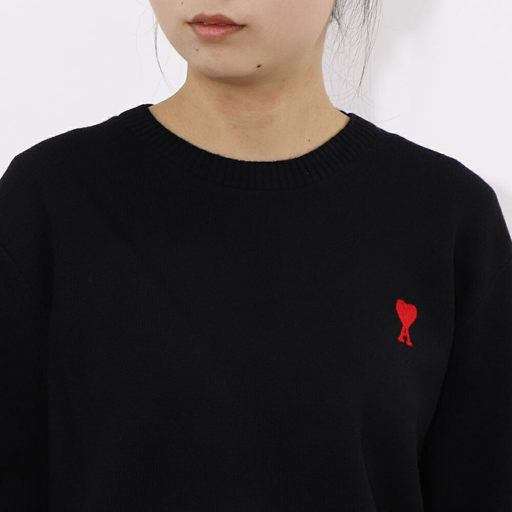 AMI PARIS ニット ブラック セーター BFHKS001.001
