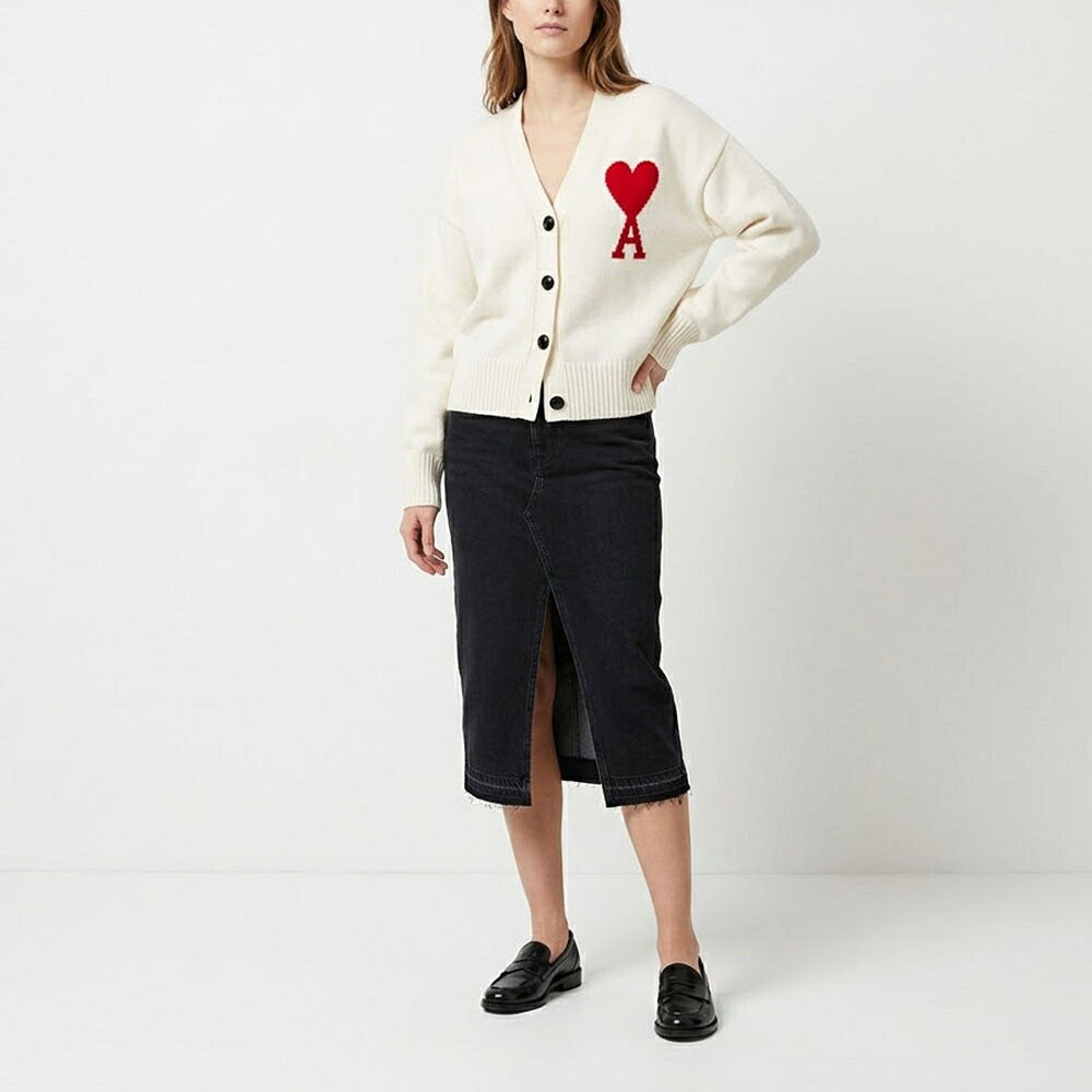 AMI PARIS アミ パリス メンズ トップス カーディガン BRIGHT WHITE 009 154 BFUKC002.018