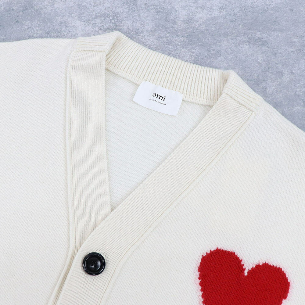 AMI PARIS アミ パリス メンズ トップス カーディガン BRIGHT WHITE 009 154 BFUKC002.018