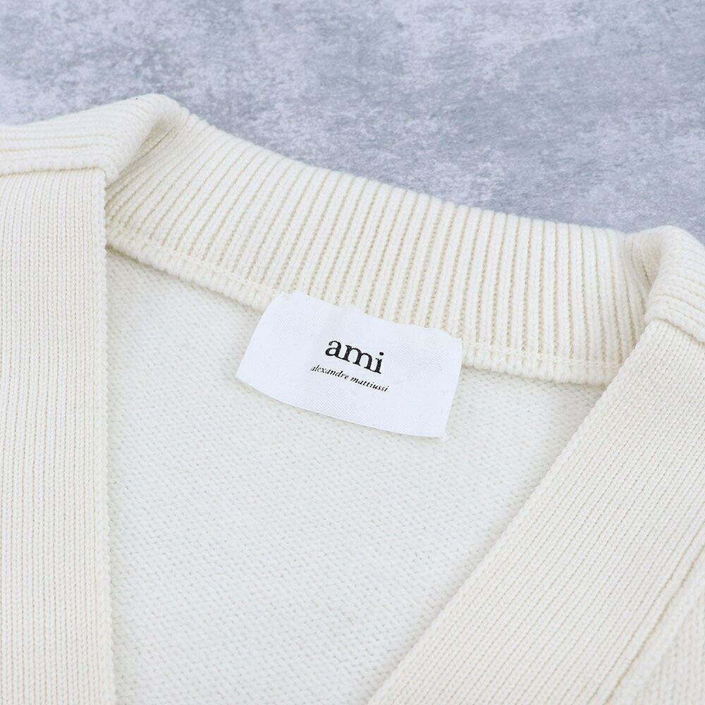 AMI PARIS アミ パリス メンズ トップス カーディガン BRIGHT WHITE 009 154 BFUKC002.018