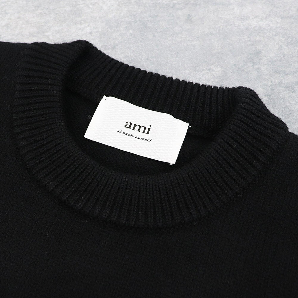AMI PARIS アミ パリス メンズ トップス ニット BRIGHT WHITE 009 154 ハートロゴ オーバーサイズ BFUKS002.018