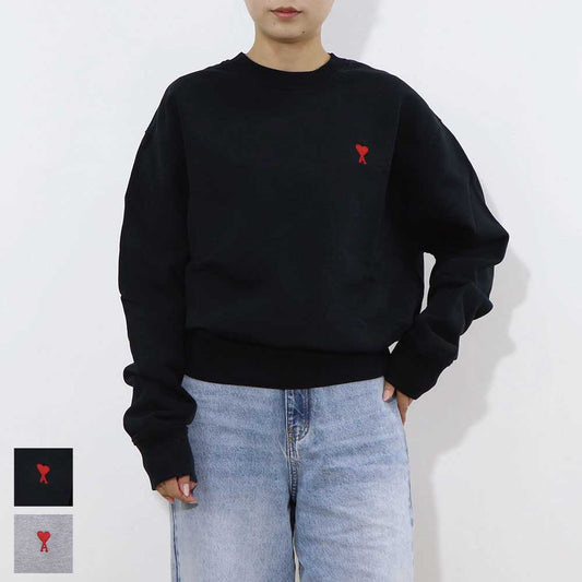 AMI PARIS スウェット・トレーナー ブラック GREY スウェット BFUSW001.730