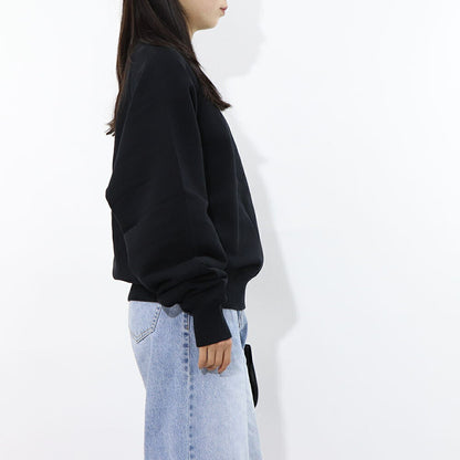 AMI PARIS スウェット RED AMI DE COEUR SSHIRT ブラック ロゴ 刺繍  BFUSW005.747