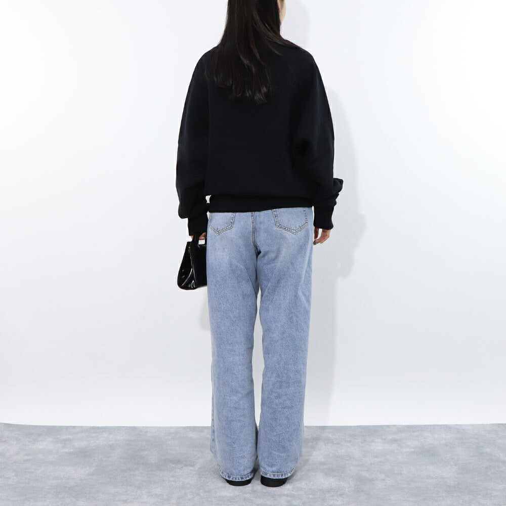 AMI PARIS スウェット RED AMI DE COEUR SSHIRT ブラック ロゴ 刺繍  BFUSW005.747