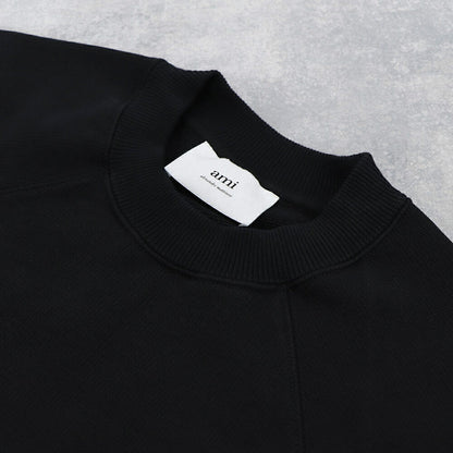 AMI PARIS スウェット RED AMI DE COEUR SSHIRT ブラック ロゴ 刺繍  BFUSW005.747