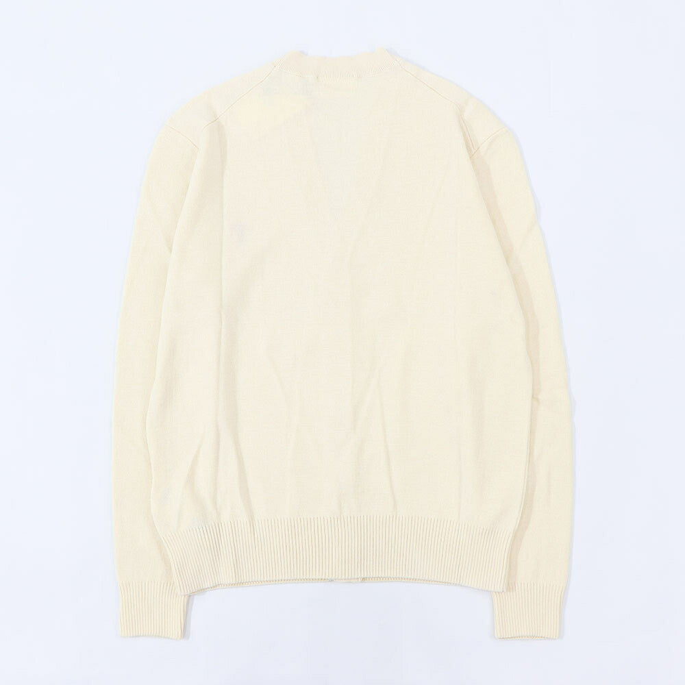 AMI PARIS カーディガン SMALL RED AMI DE COEUR CARDIGAN オフホワイト HKC001.001