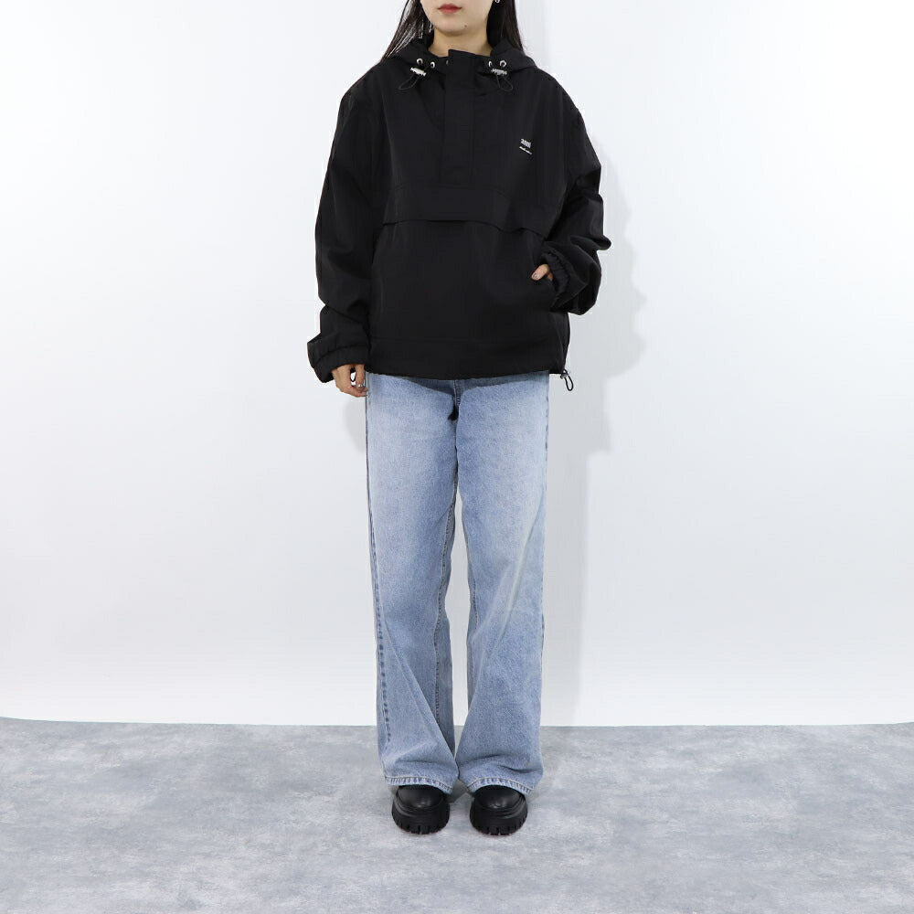 AMI PARIS スウェット  ブラック ナイロン コットン UJK101.PA0007