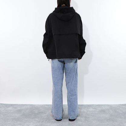 AMI PARIS スウェット  ブラック ナイロン コットン UJK101.PA0007