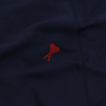 AMI PARIS スウェット ネイビー コットン ハートロゴ 刺繍  USW005.747