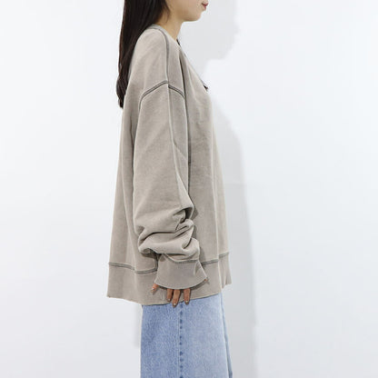 AMI PARIS スウェット グレー クリーム アイボリー ブルー コットン ロゴ USW016.JE0052