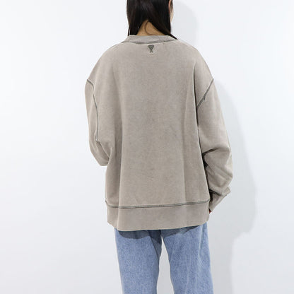 AMI PARIS スウェット グレー クリーム アイボリー ブルー コットン ロゴ USW016.JE0052