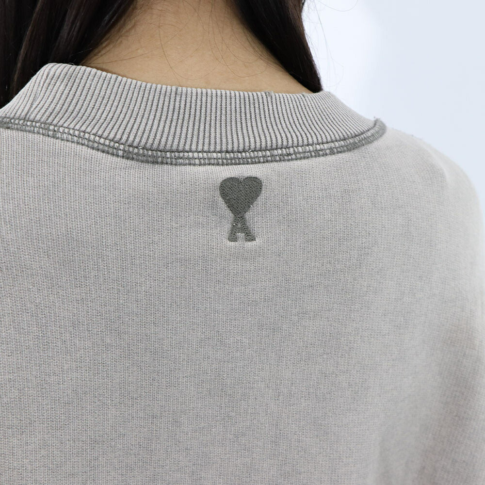 AMI PARIS スウェット グレー クリーム アイボリー ブルー コットン ロゴ USW016.JE0052