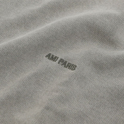 AMI PARIS スウェット グレー クリーム アイボリー ブルー コットン ロゴ USW016.JE0052