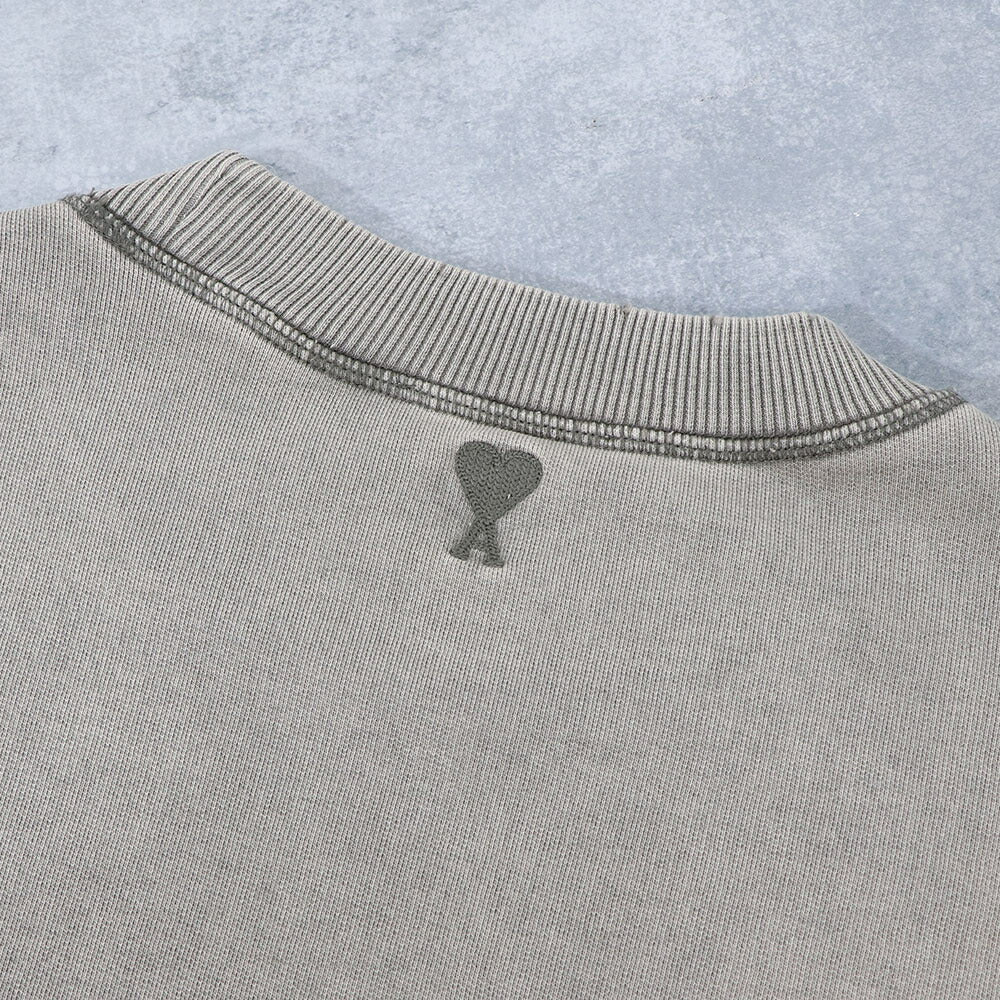 AMI PARIS スウェット グレー クリーム アイボリー ブルー コットン ロゴ USW016.JE0052