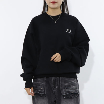 AMI PARIS スウェット ブラック クリーム グレー ロゴプリント  シンプル USW024.747