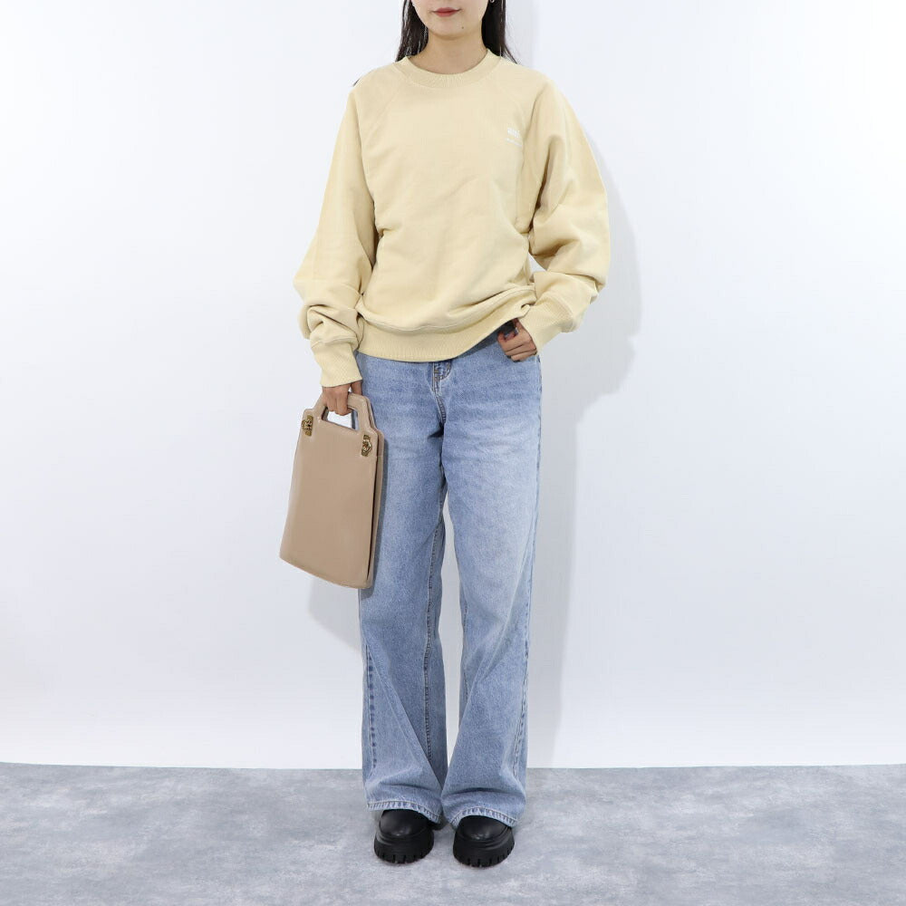 AMI PARIS スウェット ブラック クリーム グレー ロゴプリント  シンプル USW024.747