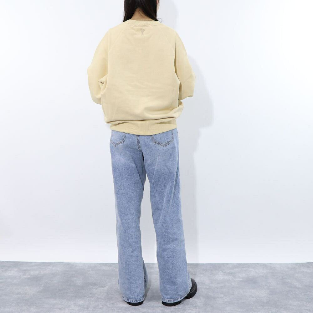 AMI PARIS スウェット ブラック クリーム グレー ロゴプリント  シンプル USW024.747