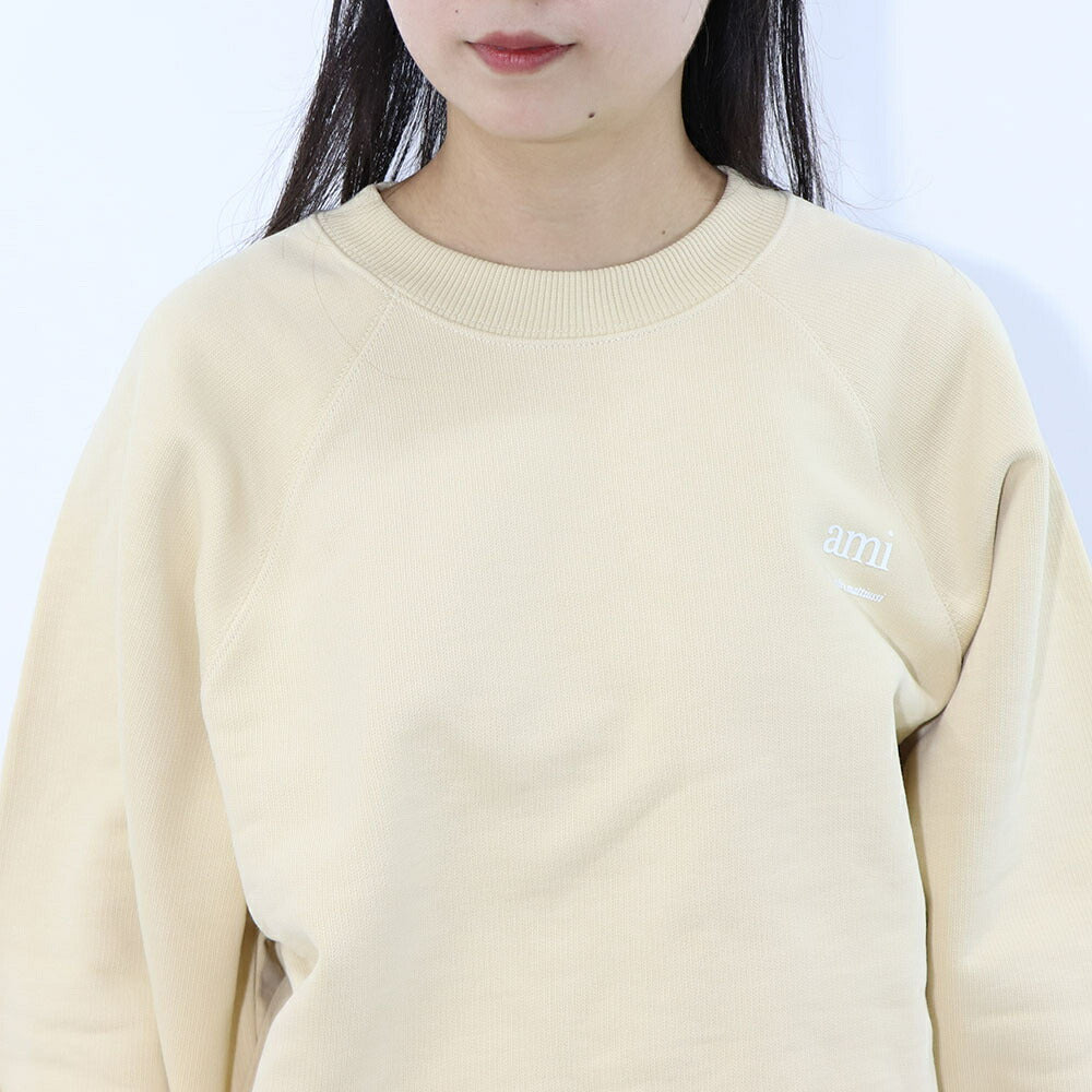 AMI PARIS スウェット ブラック クリーム グレー ロゴプリント  シンプル USW024.747