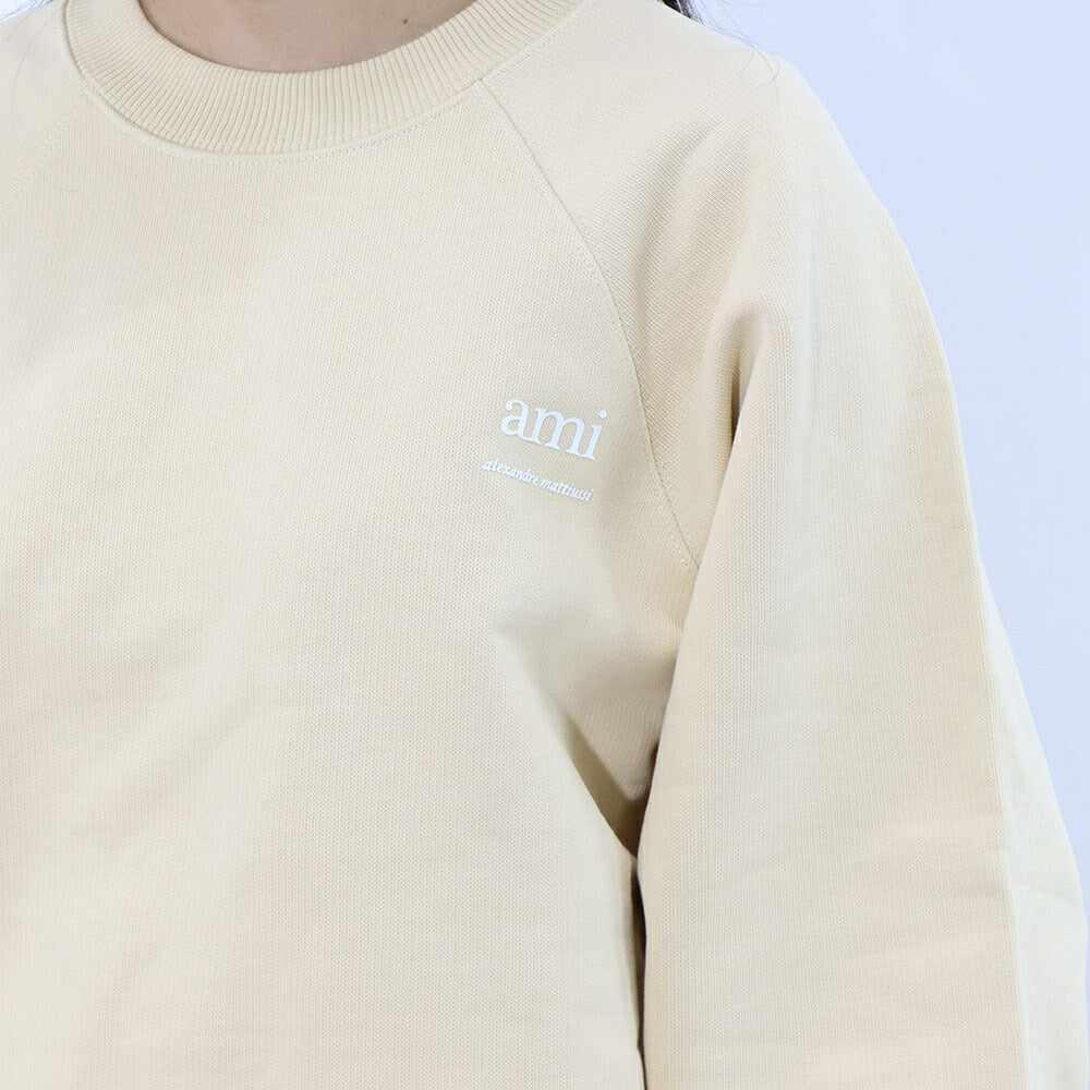 AMI PARIS スウェット ブラック クリーム グレー ロゴプリント  シンプル USW024.747