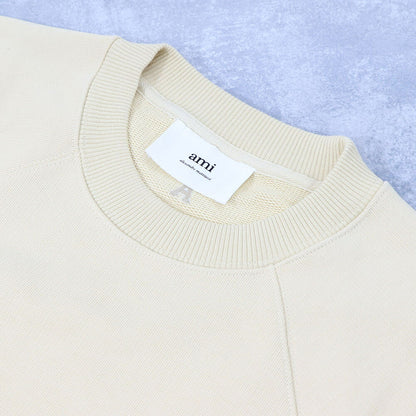 AMI PARIS スウェット ブラック クリーム グレー ロゴプリント  シンプル USW024.747