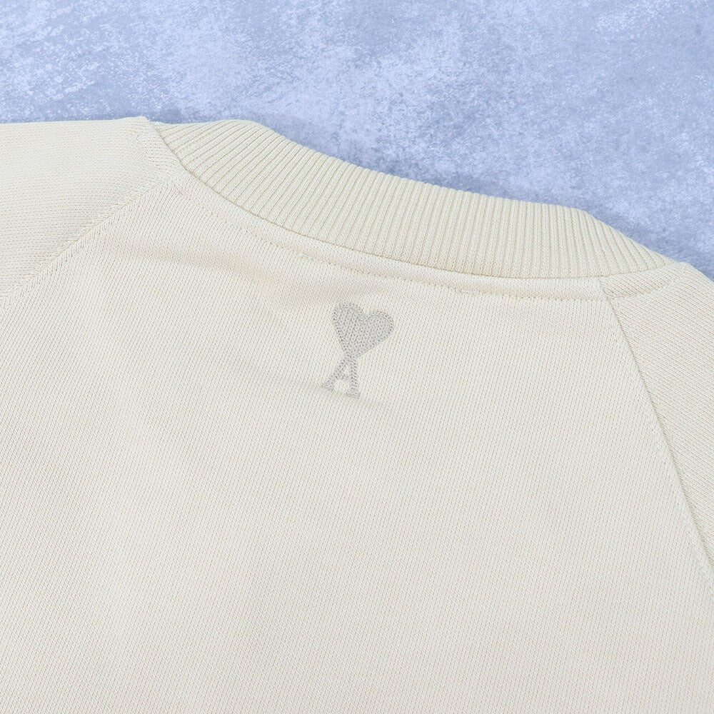 AMI PARIS スウェット ブラック クリーム グレー ロゴプリント  シンプル USW024.747