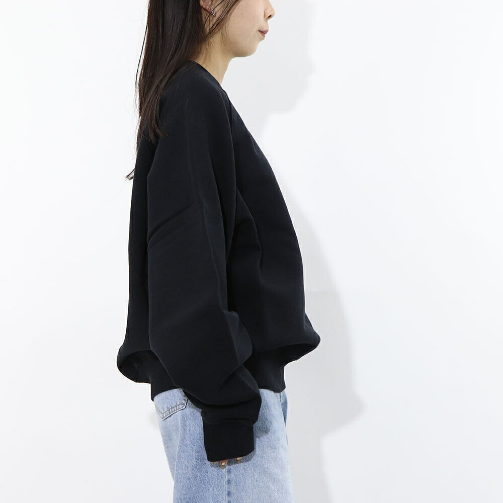 AMI PARIS スウェット ブラック ブルー系 コットン ハートロゴ 刺繍  シンプル USW040.JE0091