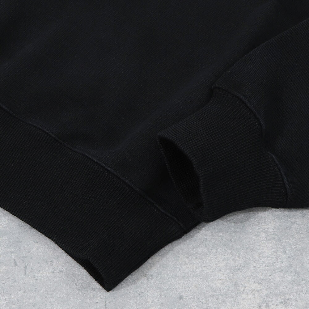 AMI PARIS スウェット ブラック ブルー系 コットン ハートロゴ 刺繍  シンプル USW040.JE0091