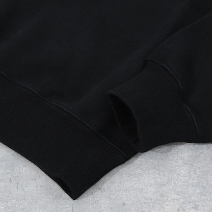 AMI PARIS スウェット ブラック ブルー系 コットン ハートロゴ 刺繍  シンプル USW040.JE0091