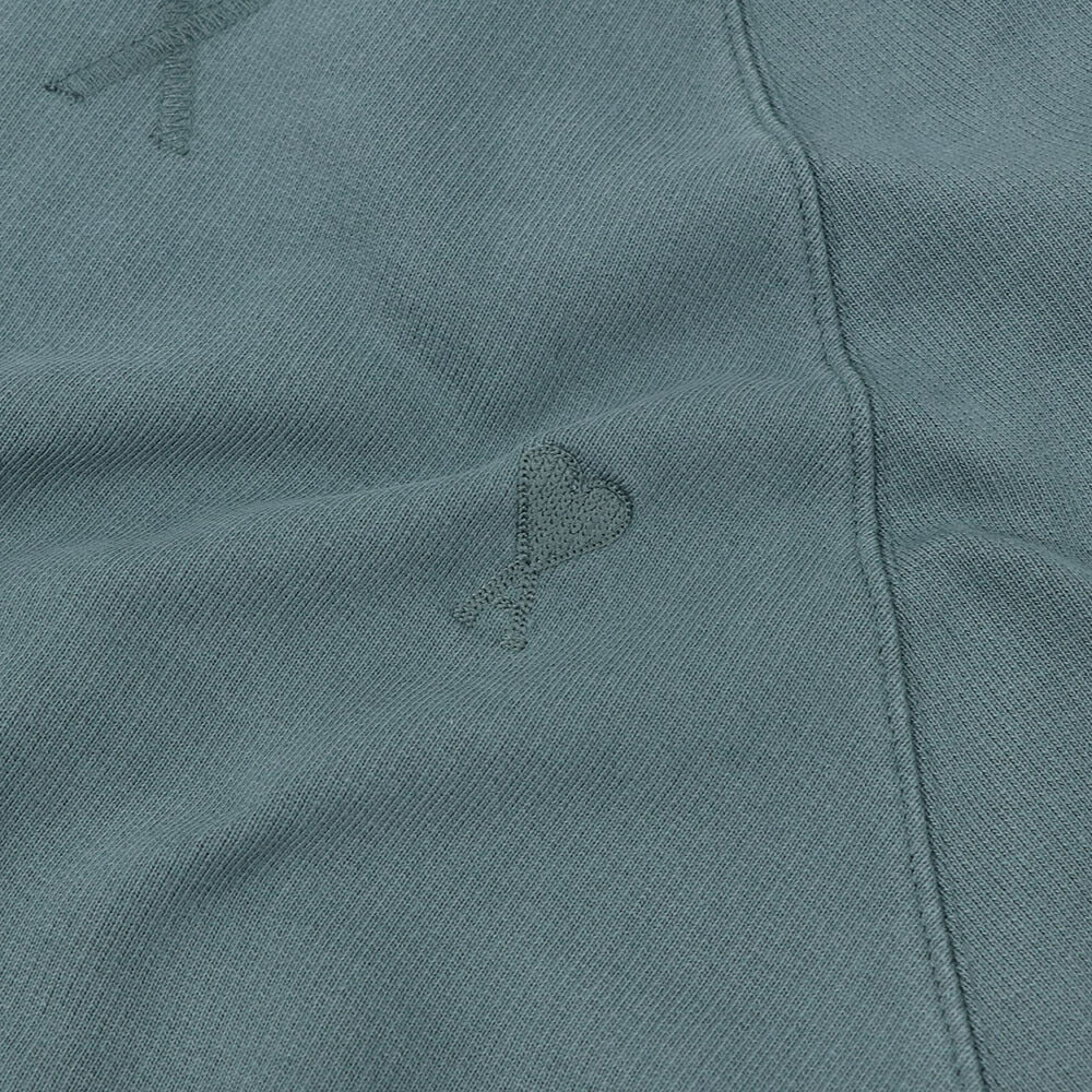 AMI PARIS スウェット ブラック ブルー系 コットン ハートロゴ 刺繍  シンプル USW040.JE0091