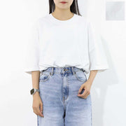 AMI PARIS Tシャツ ホワイト ハートロゴ 刺繍 半袖 UTS040.JE0090