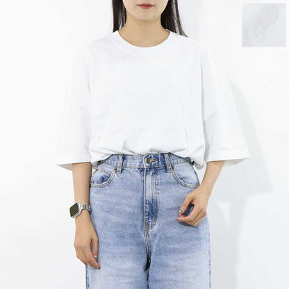 AMI PARIS Tシャツ ホワイト ハートロゴ 刺繍 半袖 UTS040.JE0090