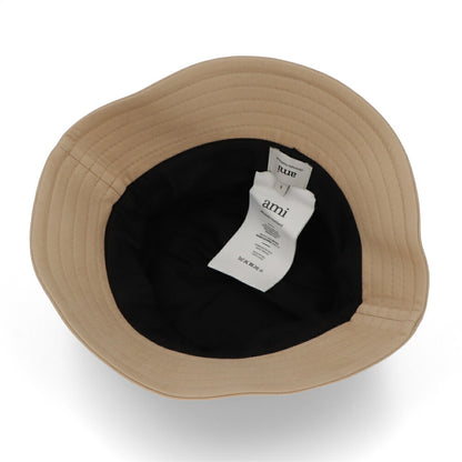 AMI PARIS 帽子 ハット ベージュ バケットハット ハートロゴ 刺繍 UHA246.AW0041