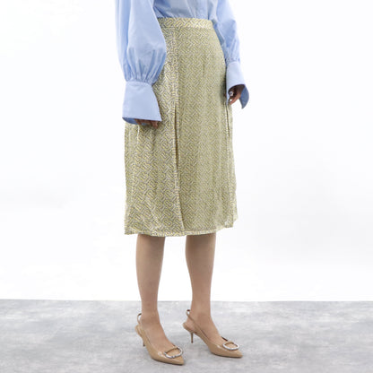 バーバリー スカート 8016883 A7309 イエロー ミディ丈