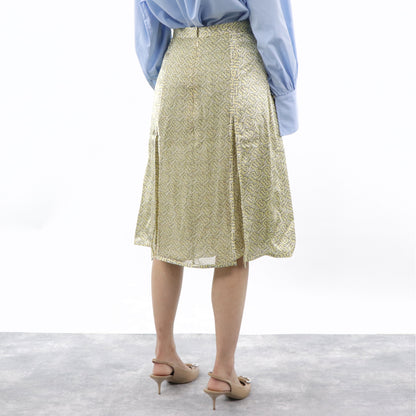 バーバリー スカート 8016883 A7309 イエロー ミディ丈