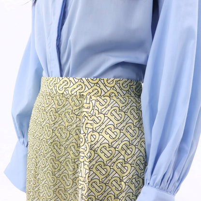 バーバリー スカート 8016883 A7309 イエロー ミディ丈