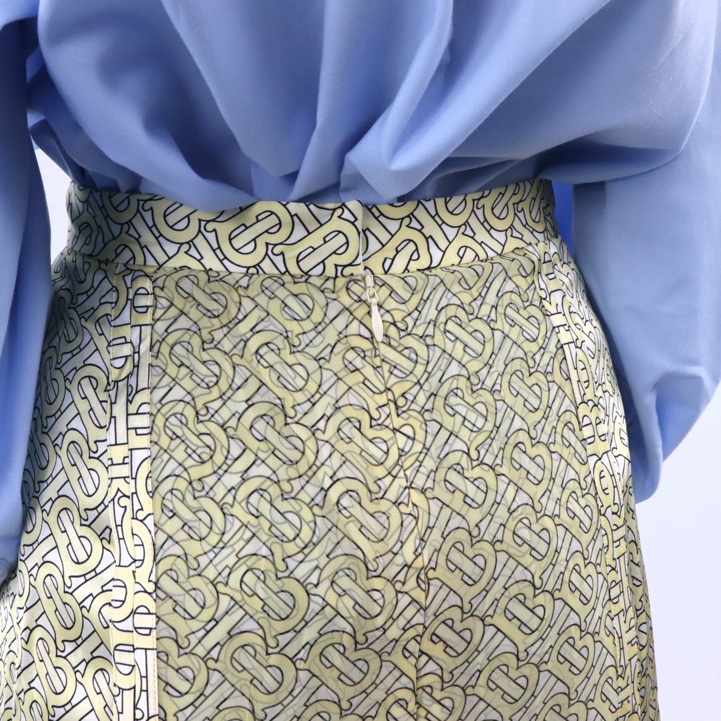 バーバリー スカート 8016883 A7309 イエロー ミディ丈